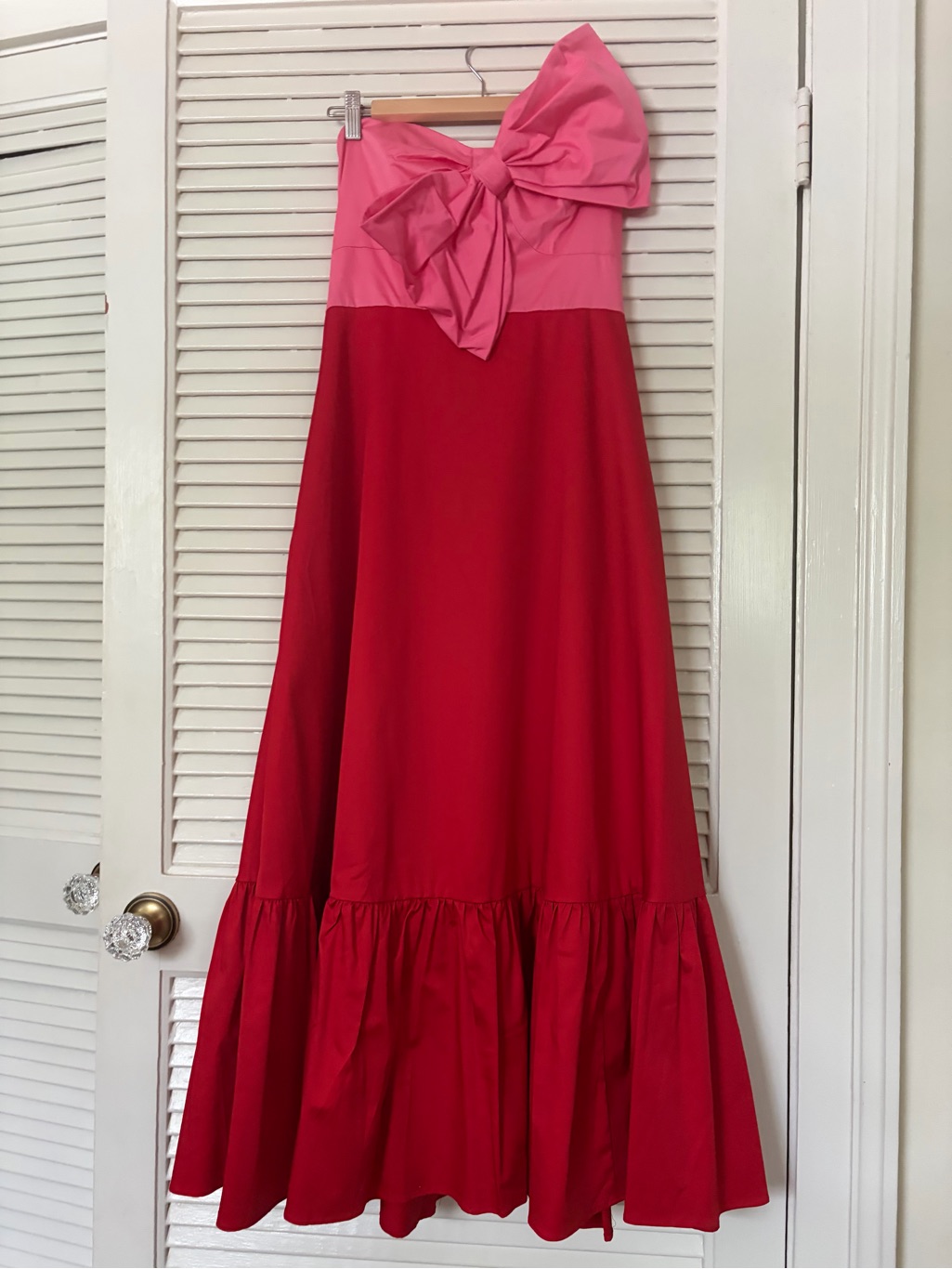 Anthropologie Hutch Pink Strapless Dress With Bow